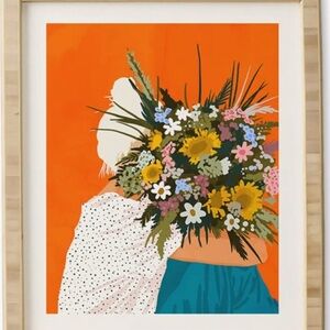 Happiness Is To Hold Flowers In Both Hands Art Print